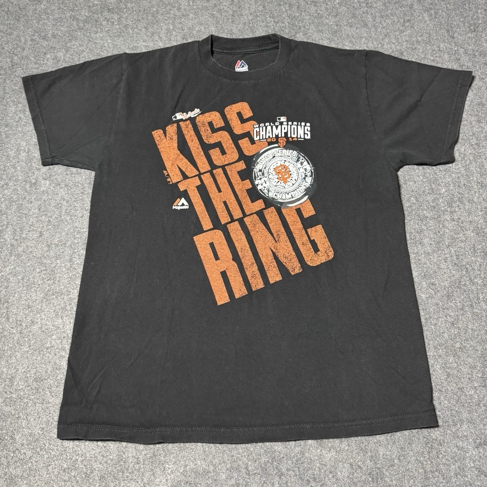 San Francisco Giants T Shirt Adult M Black‎ 2014 World Series Champion MLB